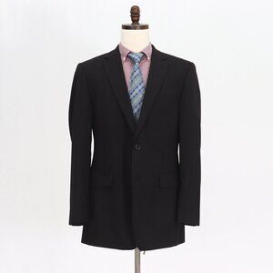 Nautica 40L Black Solid 2-Button Sport Coat Blazer Jacket O383